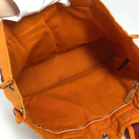 HERMES French Festival Hawaii 2002 Two-tone Foul Tou MM Tote Bag, Cotton, Ora... - Picture 10 of 16